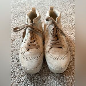 ShuShop Beige High-Top Sneakers
